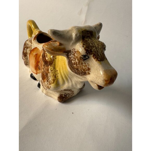 Vintage Hand-Painted Ceramic Cow Creamer Made In Japan - Picture 12 of 16